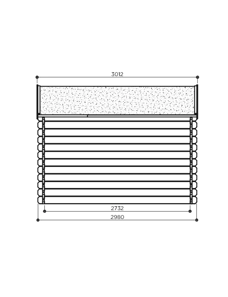 Abri de jardin Robinson - 3,88 x 2,98 m - sapin du Nord certifié - double-porte avec fenêtres
