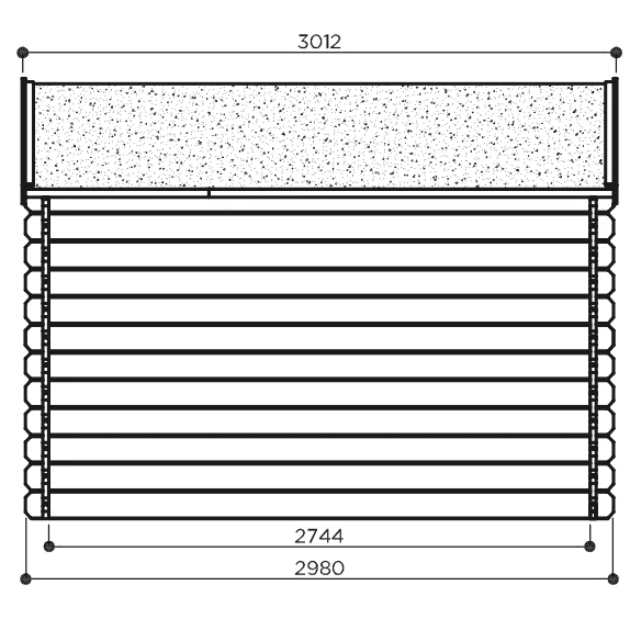 Abri de jardin Margaux - 3,88 m x 2,98 m - sapin du Nord certifié - double-porte et fenêtres