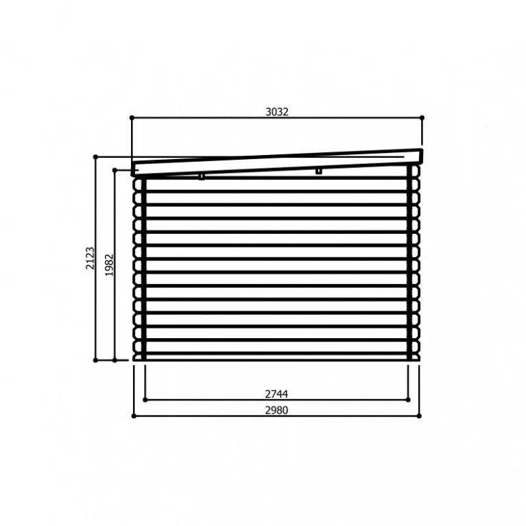 Abri de jardin Brest - bois imprégné - 2,98 x 2,98 m - sapin du Nord certifié - double-porte avec fenêtres