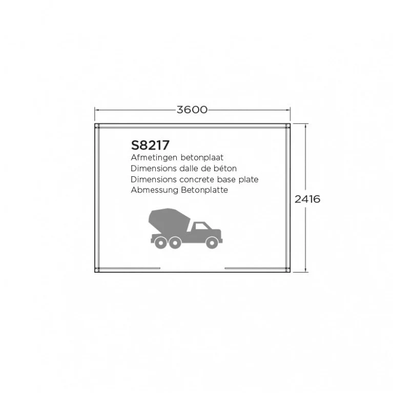 Abri de jardin Stockholm - 3,61 x 2,42 m - sapin du Nord certifié - toiture plate - double-porte avec fenêtres - bois imprégné