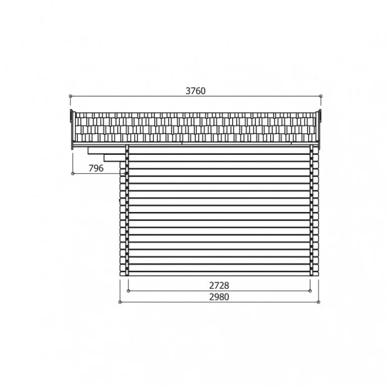 Abri de jardin Servoz - 2,98 m x 2,98 m - sapin du Nord certifié - porte simple et fenêtres - volets inclus - bois imprégné