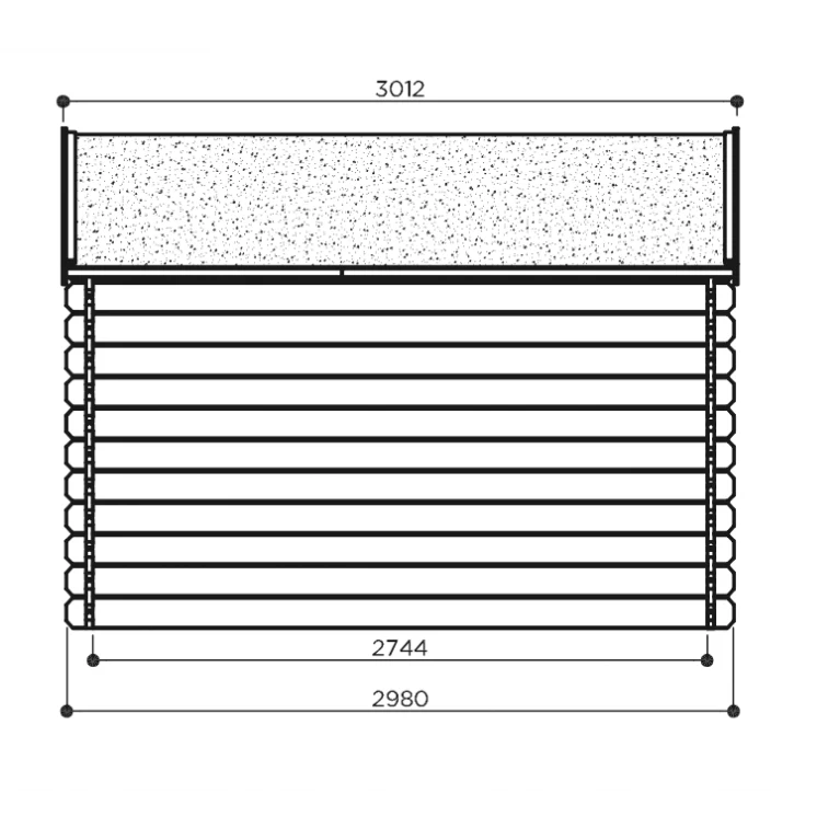 Abri de jardin Lola - 2,98 x 2,98 m - sapin du Nord certifié - double-porte avec fenêtres