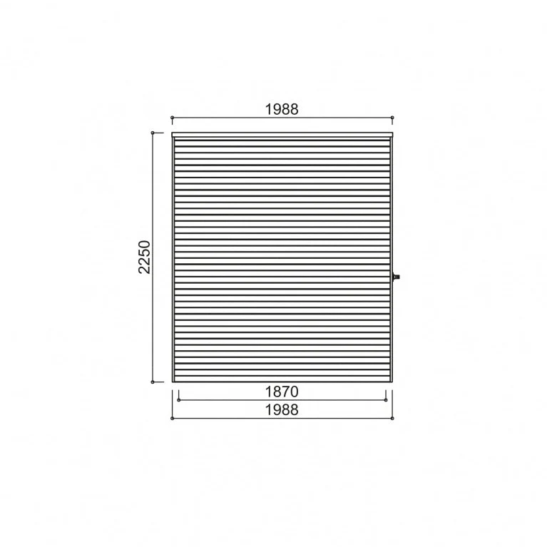 Abri de jardin Capri - 2,98 x 1,98 m - sapin du Nord certifié - traité - toiture plate - double-porte avec fenêtres