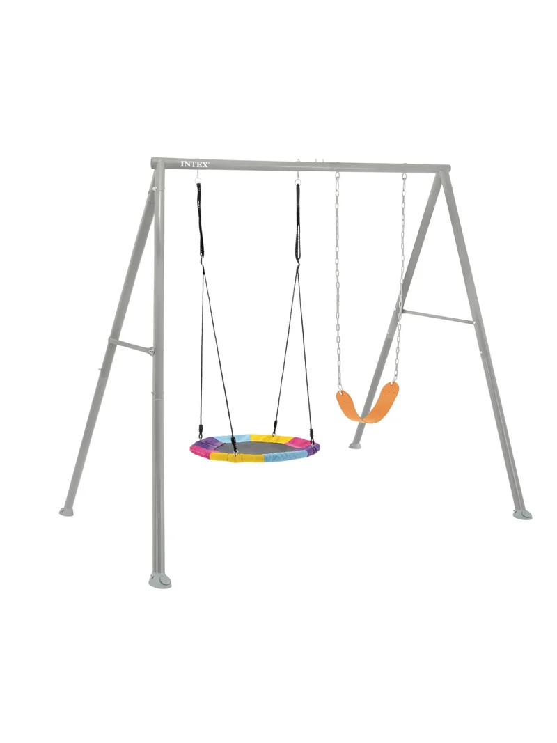 Portique balançoire 2/3 places – acier robuste – pour enfants de 3 à 10 ans