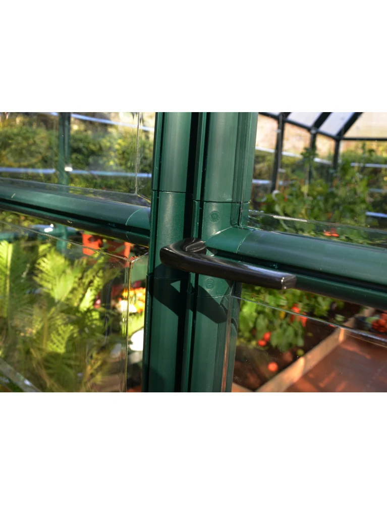 Serre de jardin Grand Gardener 6,39 x 2,67 m - résine PVC et polycarbonate anti-UV