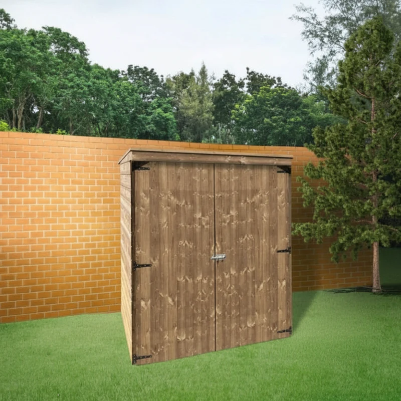 Abri de rangement Storage Modern - traité - 0,9 x 1,9 m - sapin du Nord certifié - plancher inclus - toiture plate