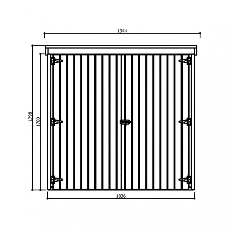 Abri de rangement Storage Modern - traité - 0,9 x 1,9 m - sapin du Nord certifié - plancher inclus - toiture plate