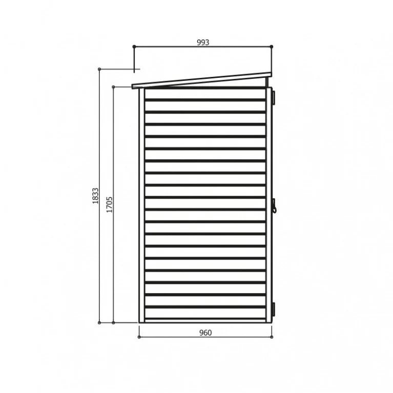 Abri de rangement Storage Modern - traité- 0,90 x 0,96 m - sapin du Nord certifié - toiture plate