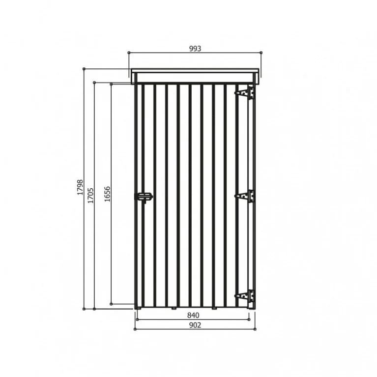 Abri de rangement Storage Modern - traité- 0,90 x 0,96 m - sapin du Nord certifié - toiture plate