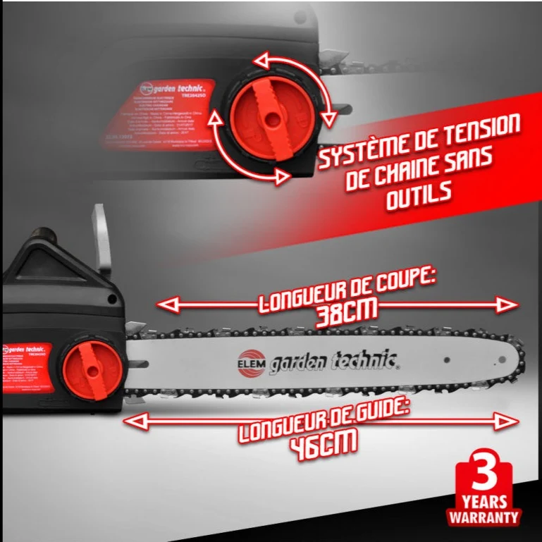 Tronçonneuse électrique 2000W - guide 40 cm