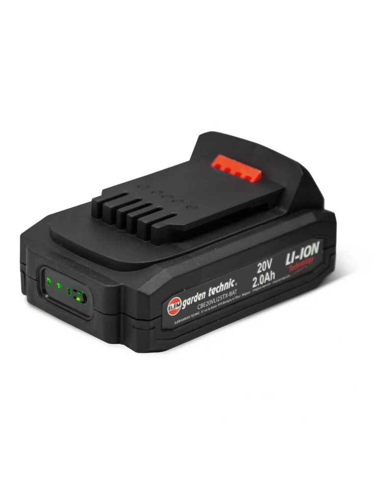 Batterie lithium 20V – 2Ah – avec témoin de charge – compatible Elem Garden Technic