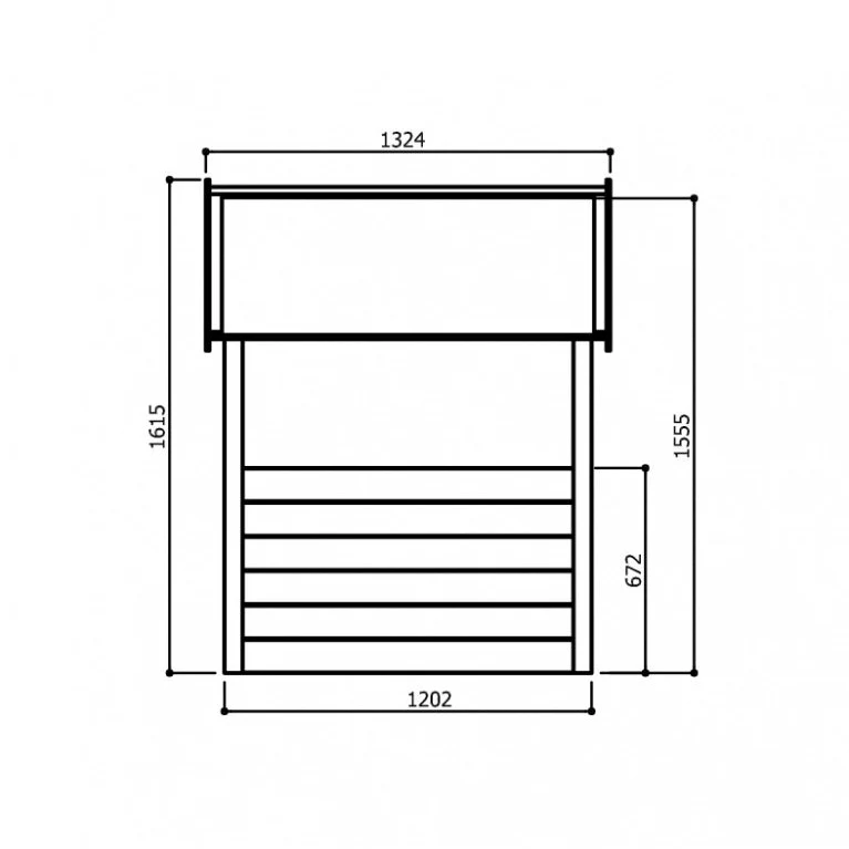 Cabane de jardin en bois pour enfants Playhouse Traditional – 1,20 x 1,20 m