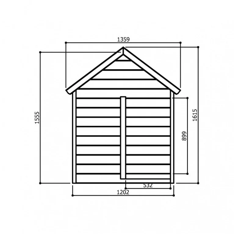Cabane de jardin en bois pour enfants Playhouse Traditional – 1,20 x 1,20 m