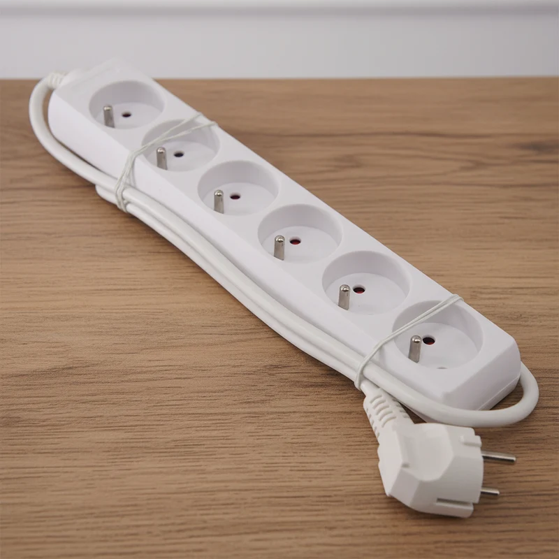 Bloc multiprise 6 prises I-WATTS – Câble 1 m, 3680W, protection enfant, certifié NF