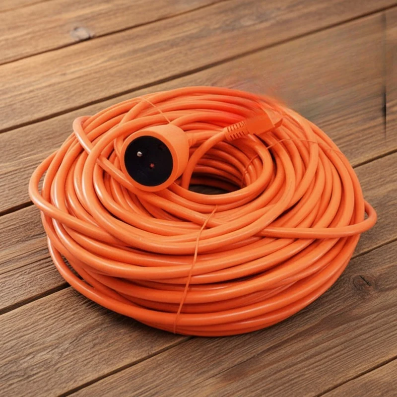 Rallonge électrique 50 m I-WATTS – Câble 3G1.5 mm², 3680W, haute visibilité orange, protection enfant, NF