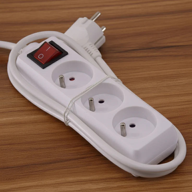 Bloc multiprise 3 prises I-WATTS avec interrupteur – 3680W, câble 1 m, protection enfant, certifié NF