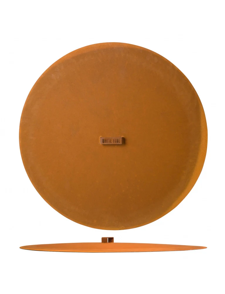 Couvercle Barbecue Acier Corten Ø100 cm – WHITE FIRE – Accessoire Haut de Gamme & Résistant