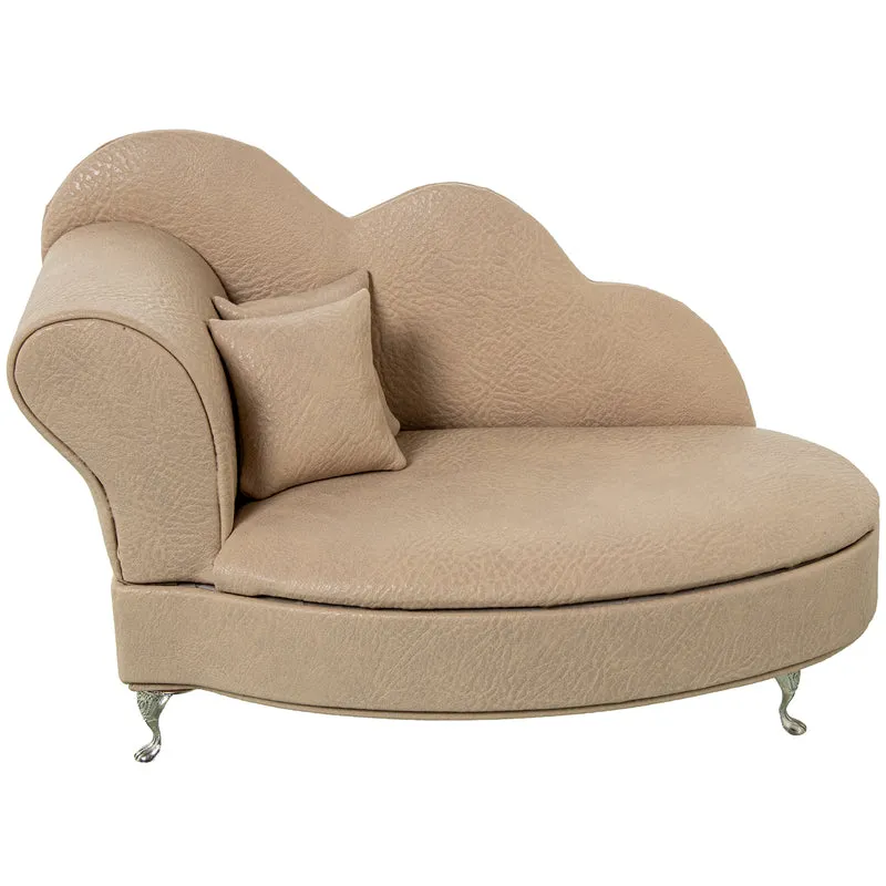 Portagioie a Forma di Poltrona con Specchio 14x13x13 cm Beige Peraga Home