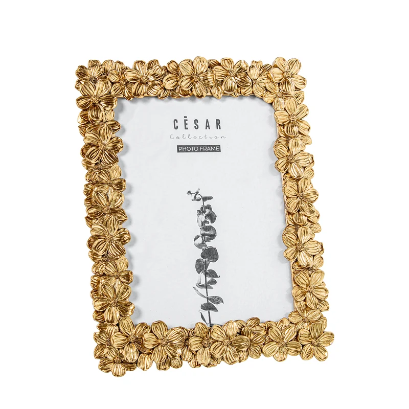 Portafoto in Resina 13x18cm Oro Peraga Home