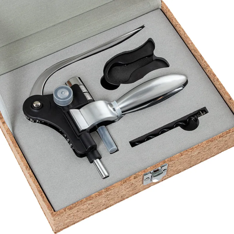 Cavatappi a Leva Professionale in Scatola di Legno Nero Peraga Home