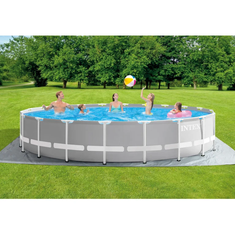 Piscine tubulaire Intex Prism Frame 610 × 132 cm – Grande piscine ronde 32695 L avec filtration puissante