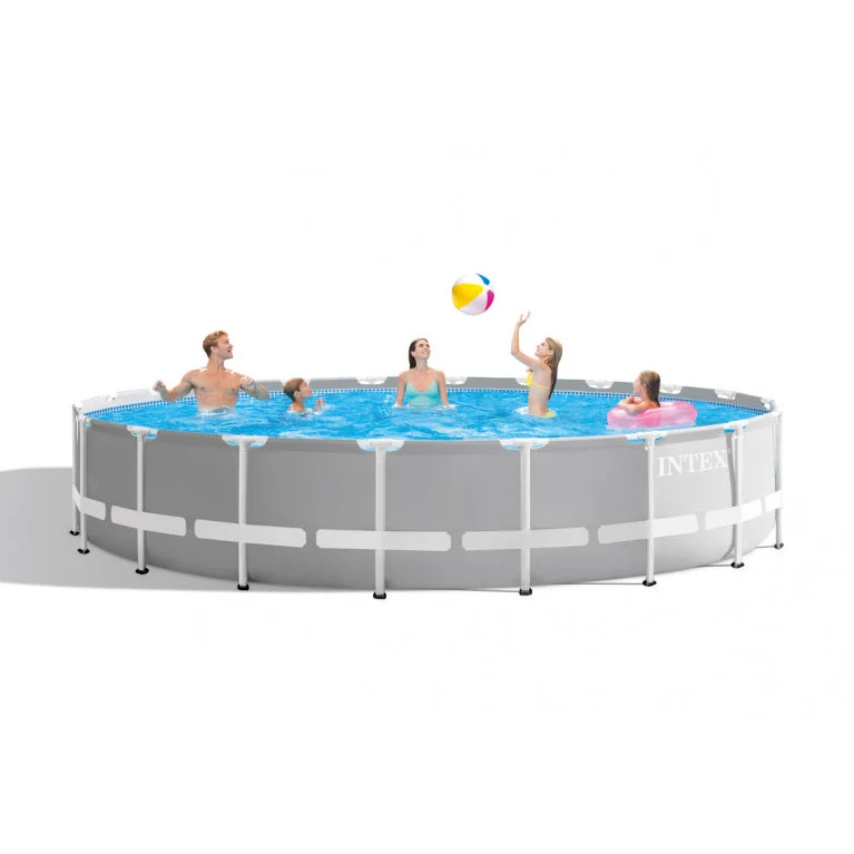 Piscine tubulaire Intex Prism Frame 610 × 132 cm – Grande piscine ronde 32695 L avec filtration puissante