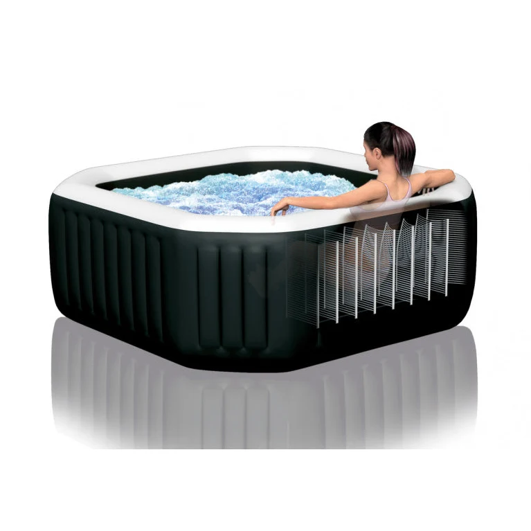 Spa gonflable Intex Deluxe 6 places – Octogonal 218 x 71 cm – 6 jets massants – Chauffage 2200 W & WiFi