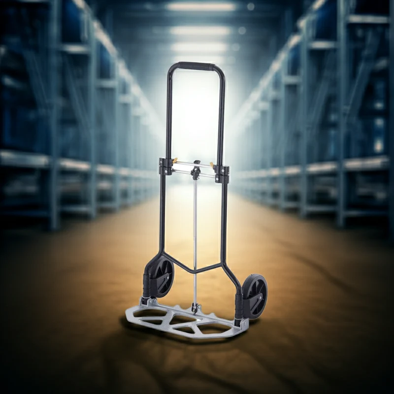 Diable pliable 100kg – poignée téléscopique – léger, compact et robuste