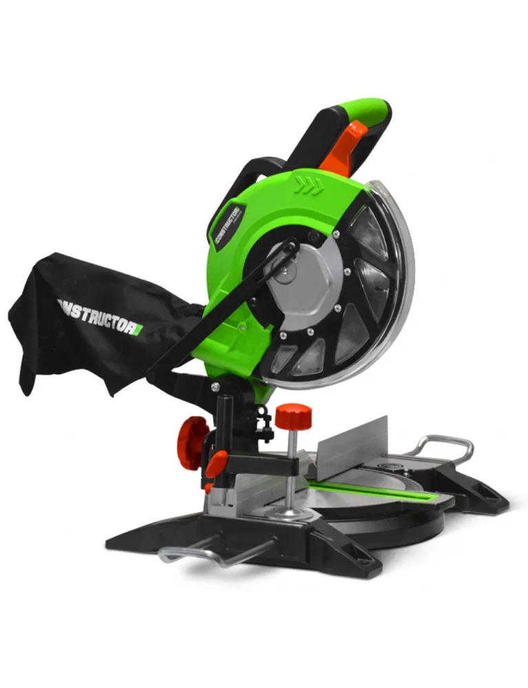 Scie à onglet 1400W – 210 mm – 24 dents – avec extensions et sac d’aspiration