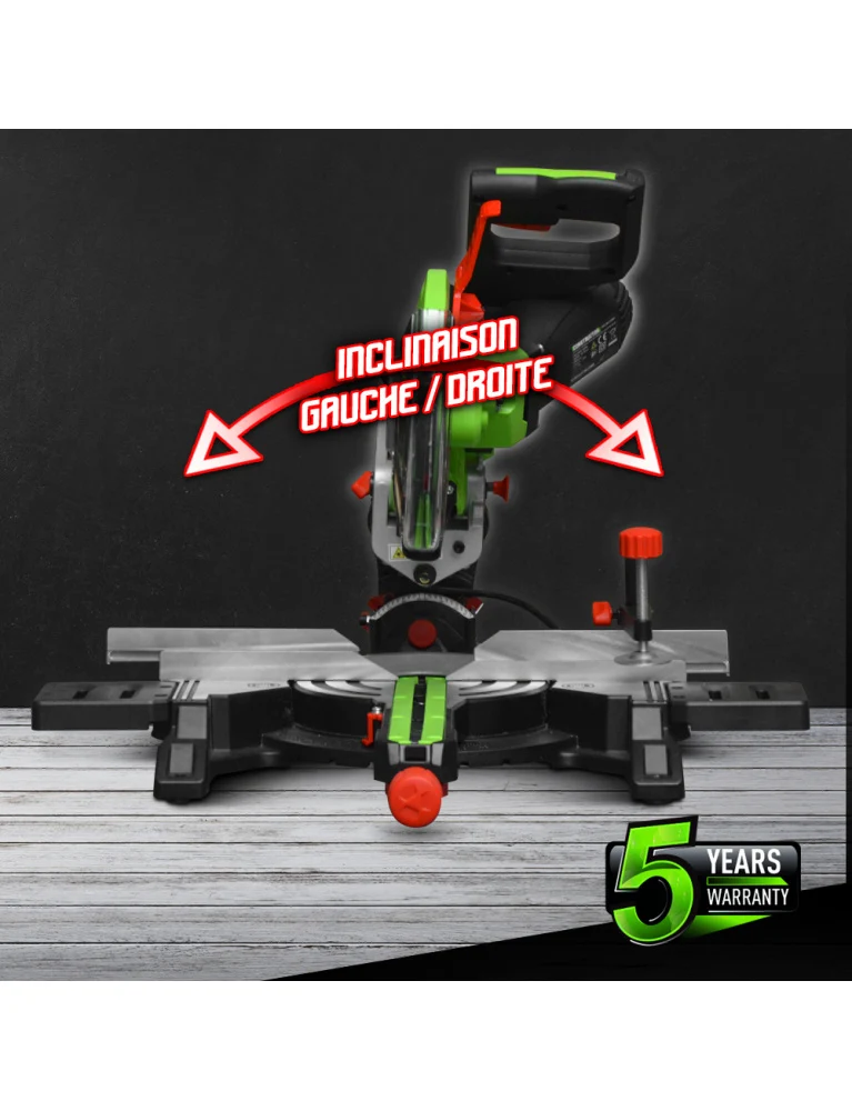 Scie à onglets radiale 1800W – 210 mm – laser – double inclinaison