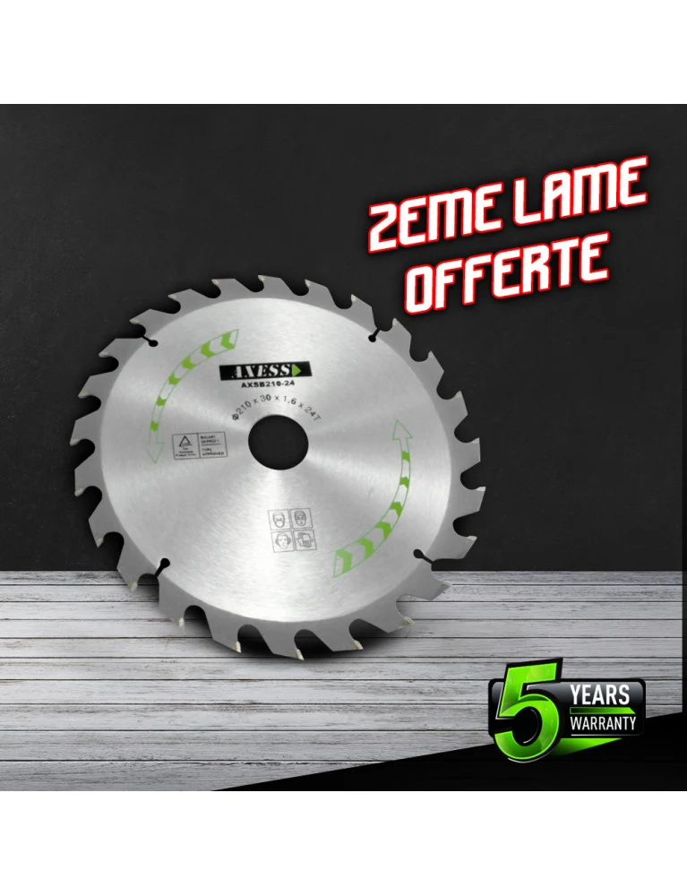 Scie à onglets radiale 1800W – 210 mm – laser – double inclinaison