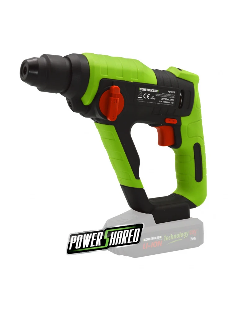 Marteau perforateur sans fil 20 V – SDS – 5000 coups/min – LED – sans batterie