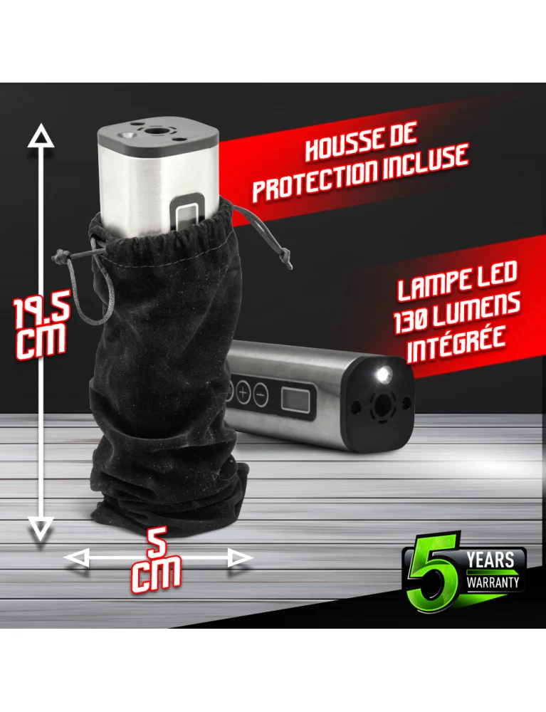 Compresseur rechargeable 12V ultra-compact – 10 bars, LED, batterie lithium