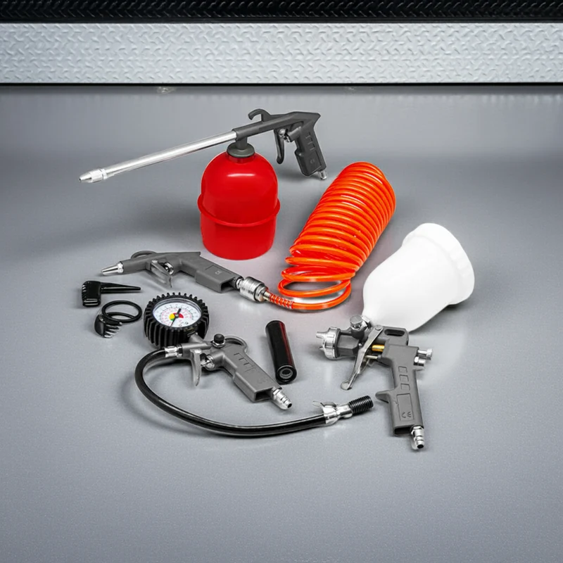 Kit 5 accessoires pour compresseur Constructor – peinture, gonflage, soufflette