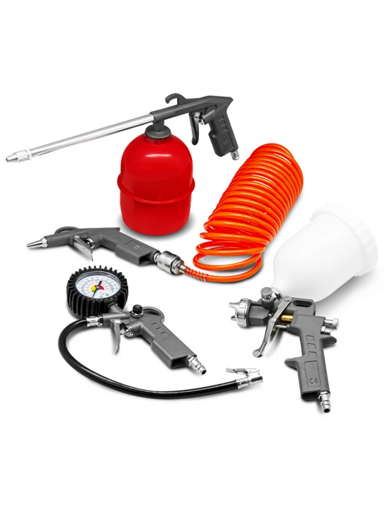 Kit 5 accessoires pour compresseur Constructor – peinture, gonflage, soufflette