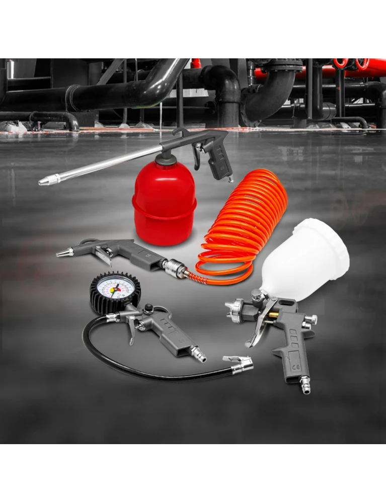 Kit 5 accessoires pour compresseur Constructor – peinture, gonflage, soufflette