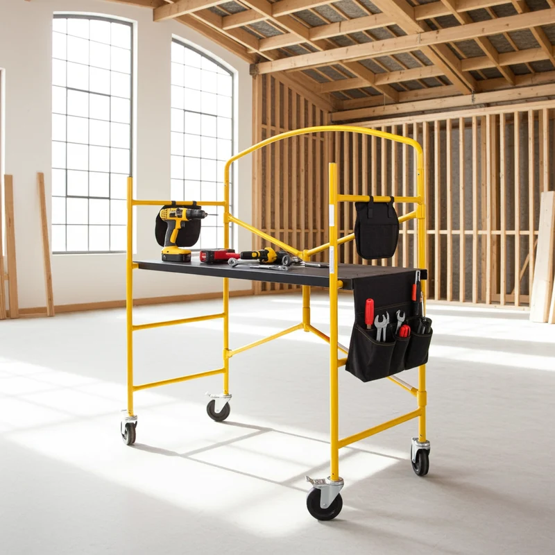 Échafaudage pliant en acier – 2 hauteurs 60/90 cm – 225 kg