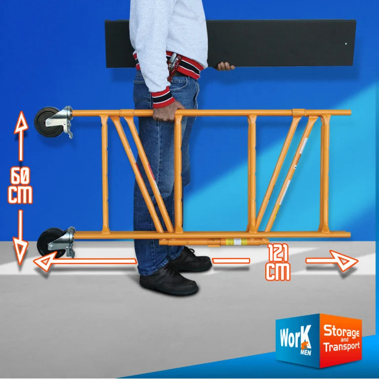 Échafaudage pliant en acier – 2 hauteurs 60/90 cm – 225 kg