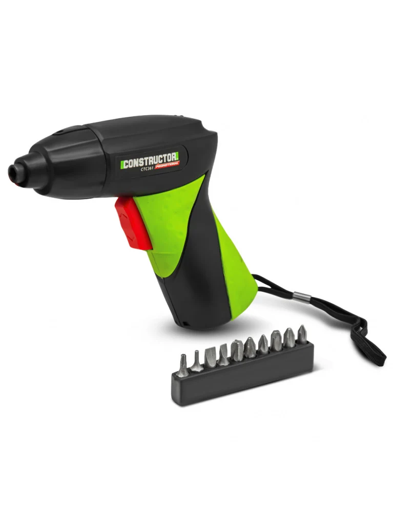 Tournevis rechargeable 3.6V lithium – 1.3Ah, 2.5 Nm, avec 10 embouts