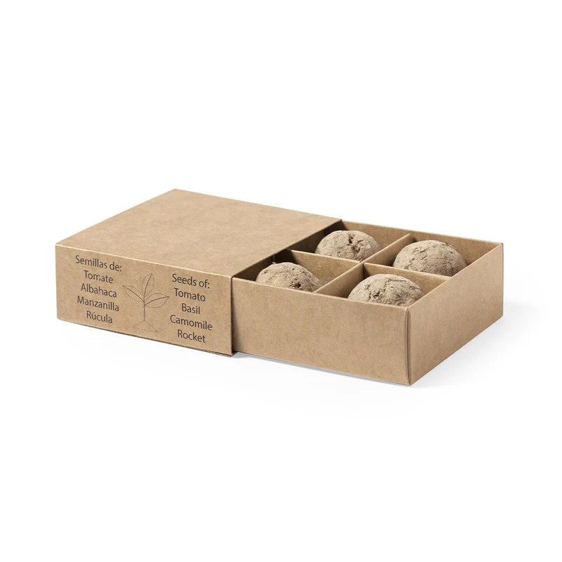 Kit de jardin avec graines avec emballage en carton recyclé TOMARUX