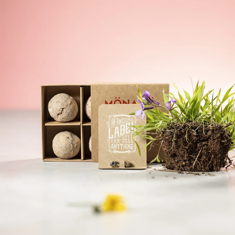 Kit de jardin avec graines avec emballage en carton recyclé TOMARUX