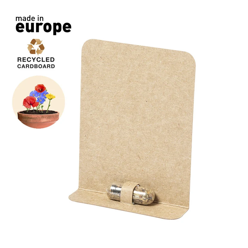 Capsule de graines dans son étui en carton recyclé BIYOK