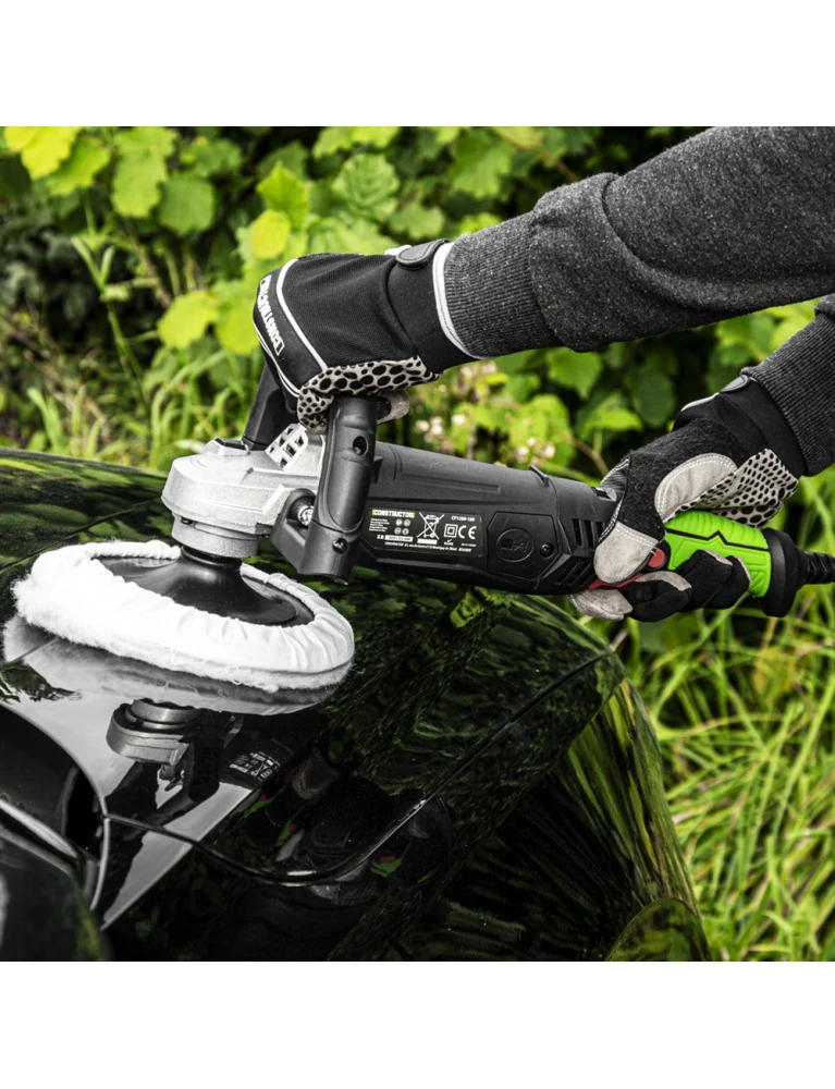 Polisseuse 1200W – Vitesse variable – Plateau 180 mm – Poignée softgrip – Filetage M14