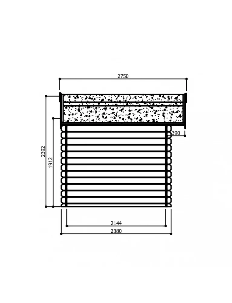 Abri de jardin Nîmes - 2,38 x 2,38 m - sapin du Nord certifié - double-porte avec fenêtres