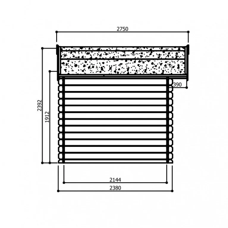 Abri de jardin Chartres - 2,98 x 2,38 m - sapin du Nord certifié - double-porte avec fenêtres