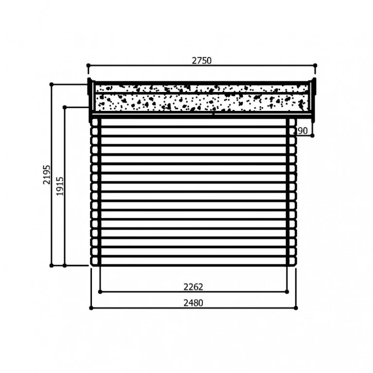 Abri de jardin Gera - 2,48 x 2,48 m - sapin du Nord certifié - double-porte avec fenêtres