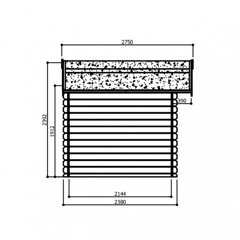 Abri de jardin Nîmes - traité - 2,38 x 2,38 m- sapin du Nord certifié - double-porte avec fenêtres