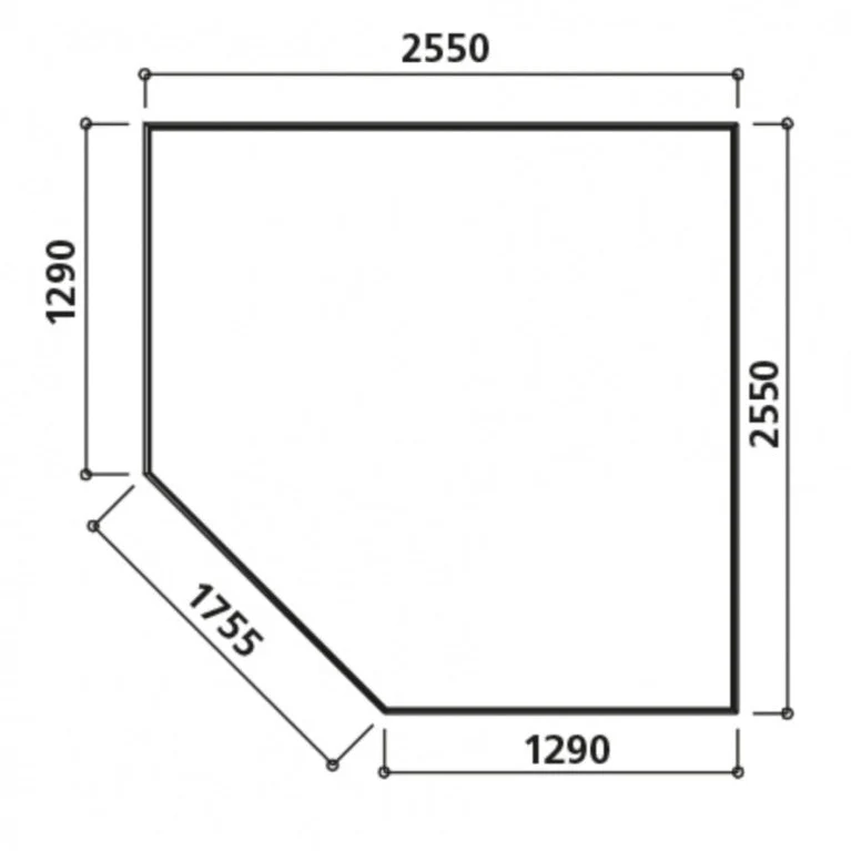 Abri de jardin Nancy - 2,55 x 2,55 m - sapin du Nord certifié - toiture pyramidale - porte simple et fenêtres