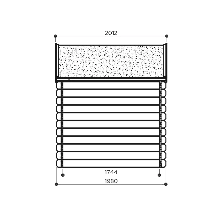 Abri de jardin Nina - 2, 98 x 1,98 m - sapin du Nord certifié - double-porte avec fenêtres