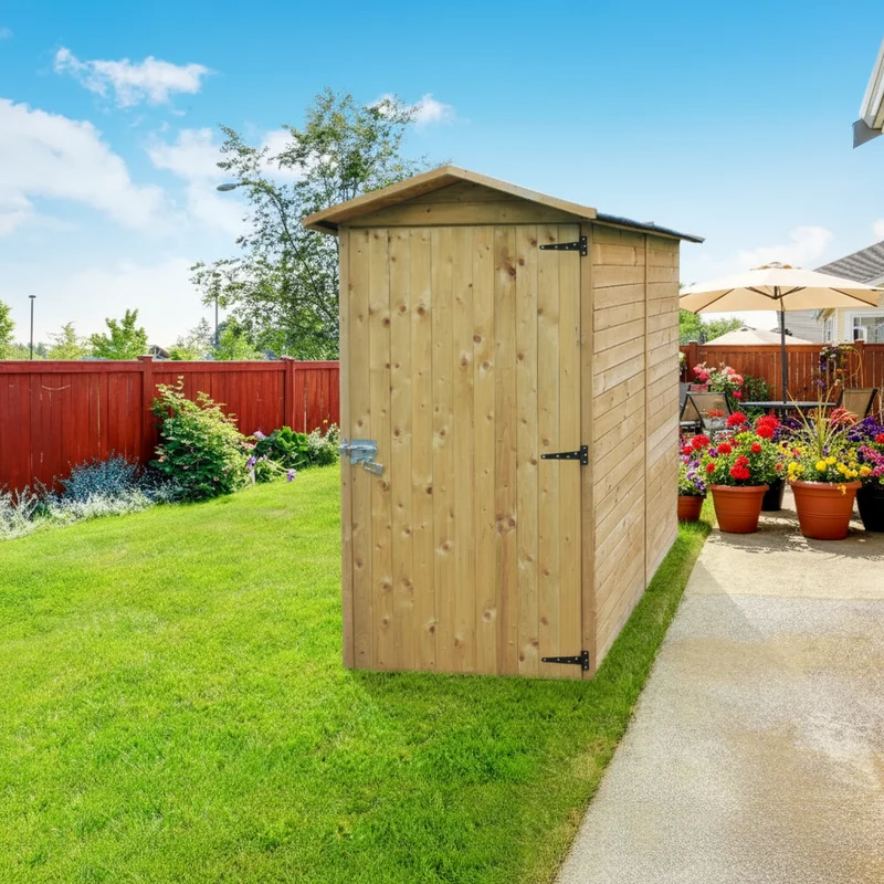 Abri de rangement Storage Traditional - traité - 0,9 x 1,83 m - sapin du Nord certifié - toiture double pente